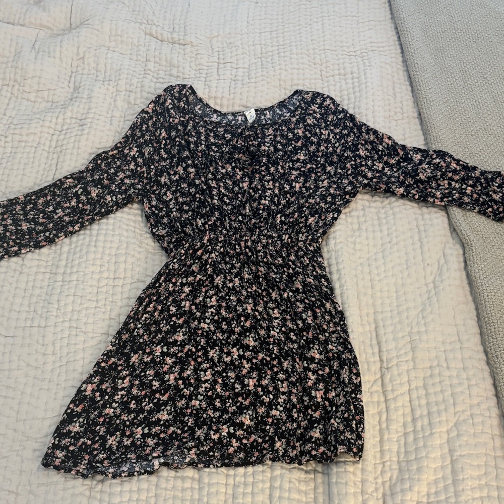 Sunday Black and Pink Floral Dress